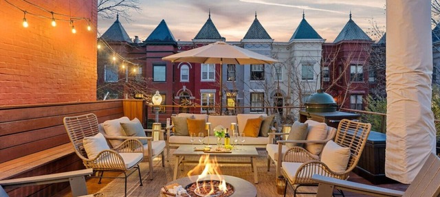 Upscale DC Row Home w/Private Parking & Fire Pit