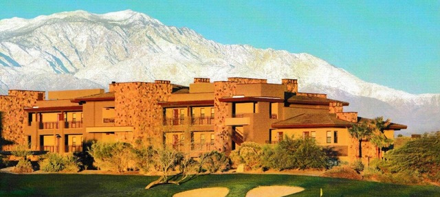 Villa in Palm Desert with views of mountains and golf course