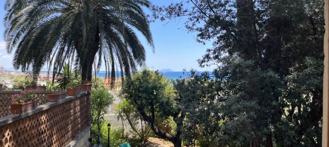 Villa surrounded by greenery with sea view, ideal for stays and events