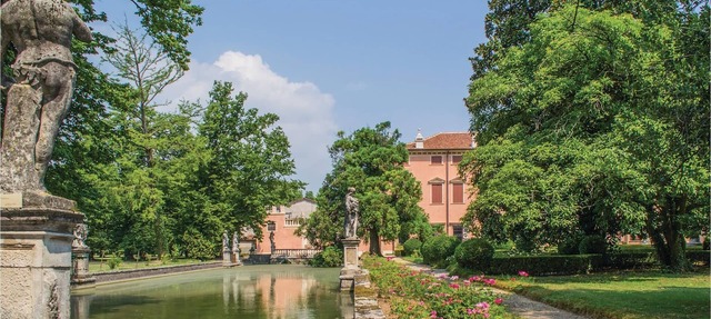 Walk in a beautiful park, along a tree-lined avenue and through an Italian garden and past a long st