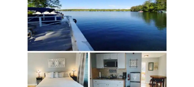 Waterfront Studio-King bed, Kitchen, Private Porch