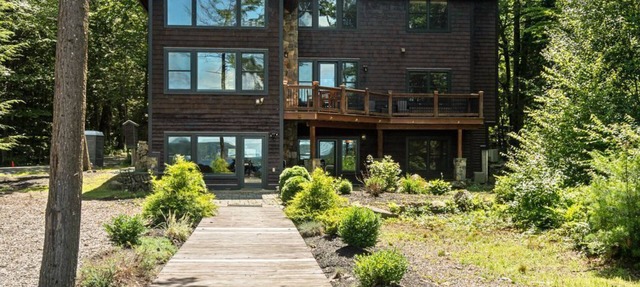 Winnipesaukee Waterfront Adirondack Home with Dock