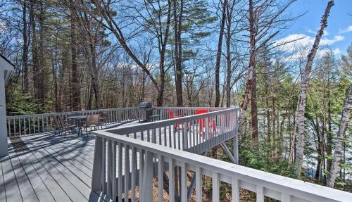 Wooded Waterfront Grantham Home < 10 Mi to Ski!