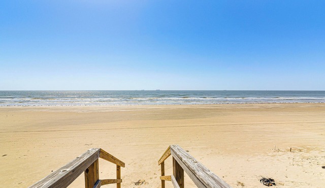 1 Block to Surfside Beach: Home w/Gulf Views!