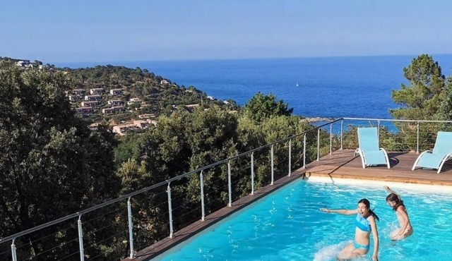 100% Happiness superb villa with sea view near beach, idyllic setting
