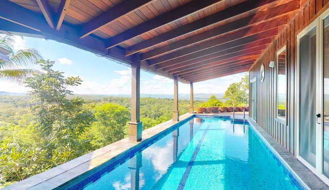 120-acre jungle retreat & studio with private pool, views, & fireplace