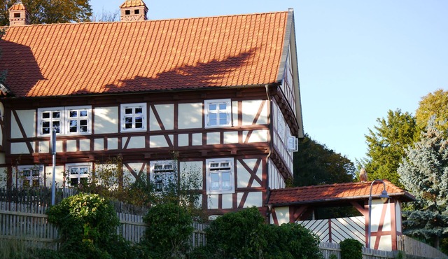 125m² vacation apartment below the castle, with a view over the Harz foreland