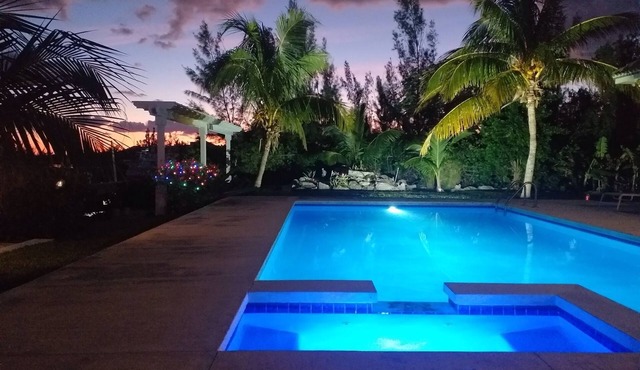 14ft Centre consul boat and car included Waterfront property with pool.