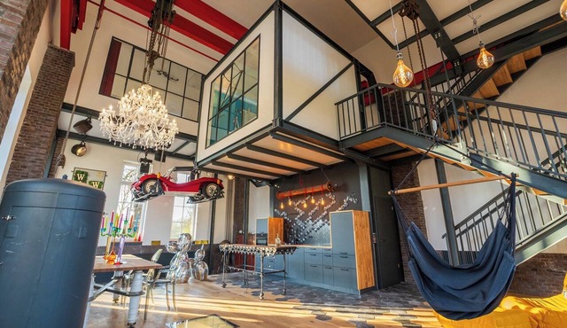 150sqm design loft - pump room in the old Tecklenburg waterworks