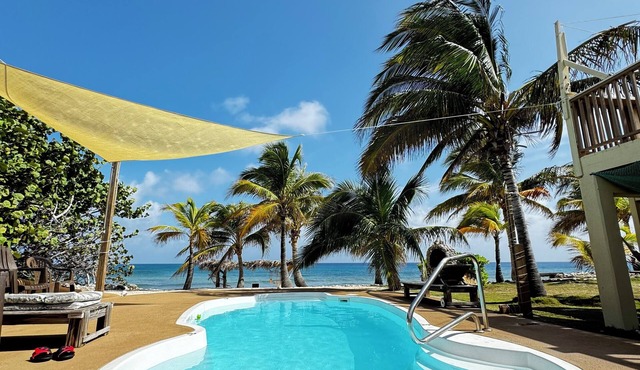 2-bd sandy beachfront apt w/pool, cabana, hammocks, sunsets! a tropical dream!