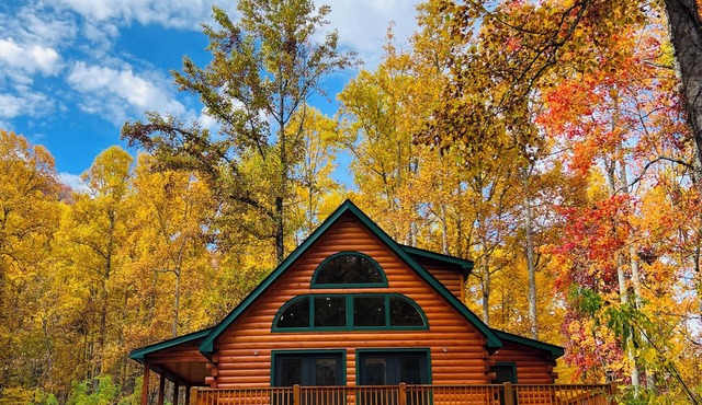 2 Bedroom, 2.5 Bath Cabin with Full Kitchen, Fire pit, BBQ Grill