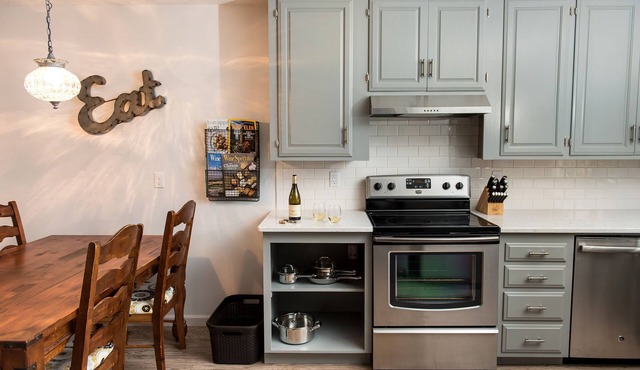 2 master suites, quick walk to Main Street, quiet & peaceful. Owner managed.