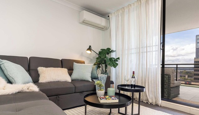 2BR Central Parramatta Balcony and Parking