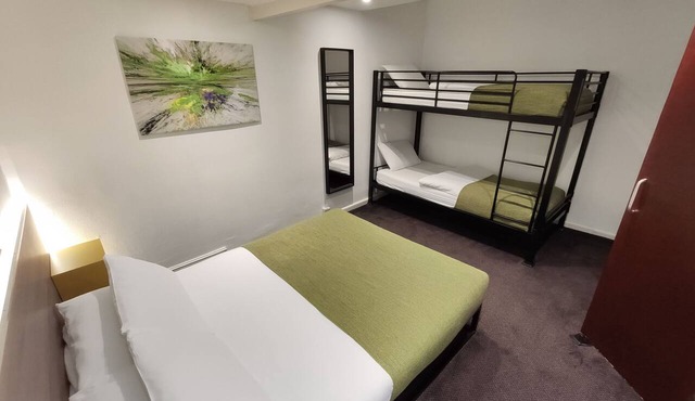 2nd floor double & bunk bed room apartment.