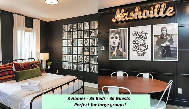 36 🛌 BEDS | 🏡 🏡 🏡 3 SIDE BY SIDE | LARGE ​🎉 CELEBRATIONS