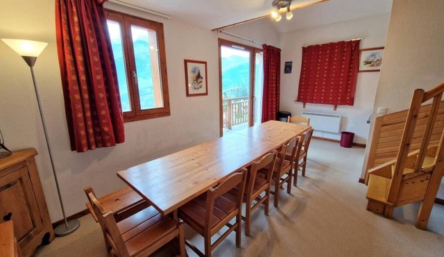 3rd floor, view mountain, balcony, ski locker, 90m², Valfréjus