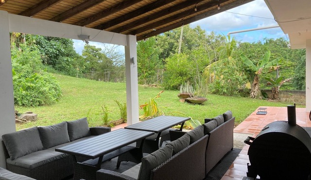 4 bdr fully air-conditioned house, private pool near Boqueron, sleeps 10, Wi-Fi