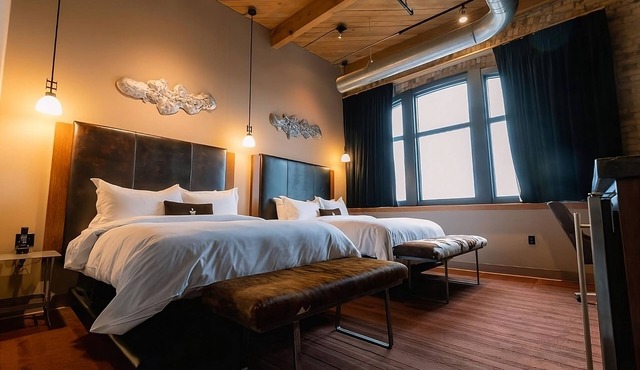 4 Custom Deluxe 2 Queen Beds at The Iron Horse Hotel, Bring Along Your Pets!