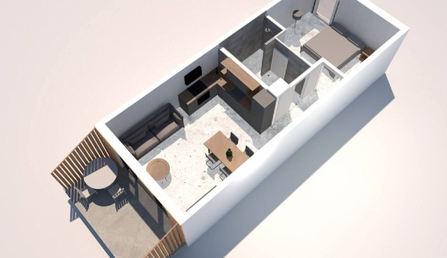 4 Grauburgunder, 42qm, Balkon, 1 Schlafzimmer, Max. 2 Personen