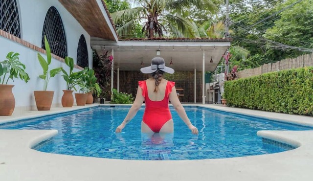 5 min to Beach ~ Private Pool ~ European style!