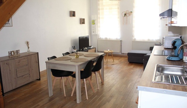 60 m2 duplex apartment in town center