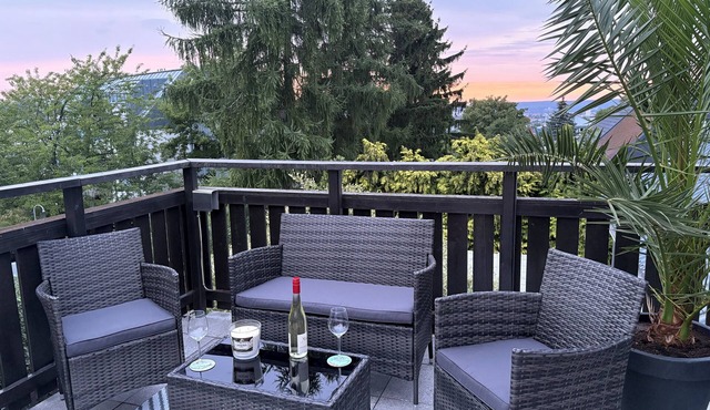 62m² junior suite with castle view and large roof terrace + free parking lot