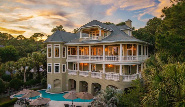 7 Bedroom Oceanview Kiawah Vanderhorst Estate with Pool