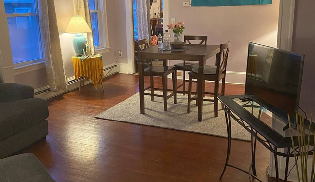 A 2-bedroom apartment with WiFi and AC in a safe and kid friendly neighborhood