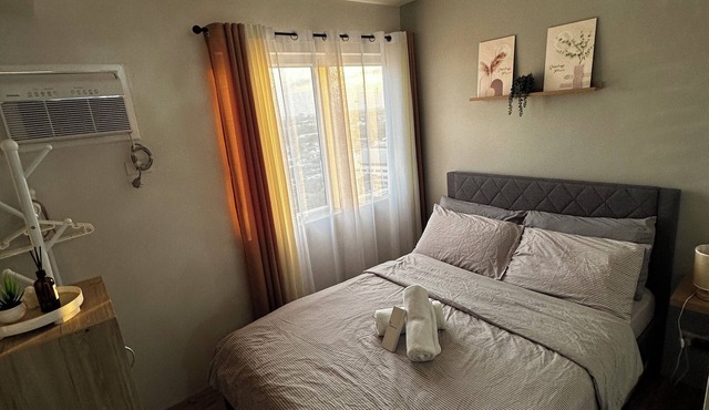 A 24-sqm studio type . Has 3 beds and perfect for families, couples or friends.