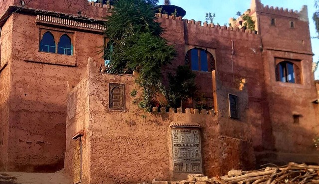 A castle overlooking the Atlas Mountains