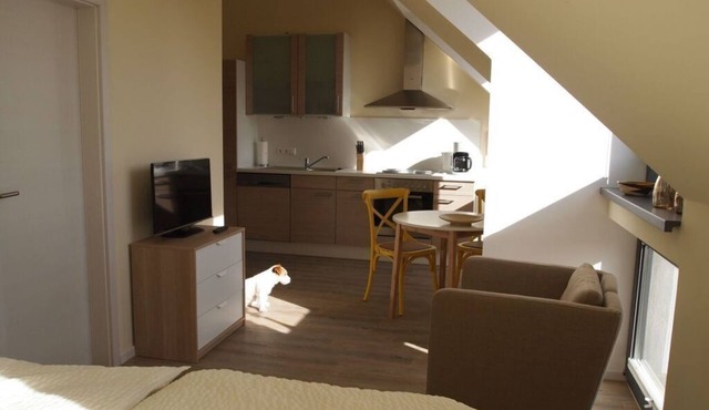 Apartment with a landscaped garden