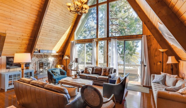 A-frame Home w/3 Decks & Lake Arrowhead Views!