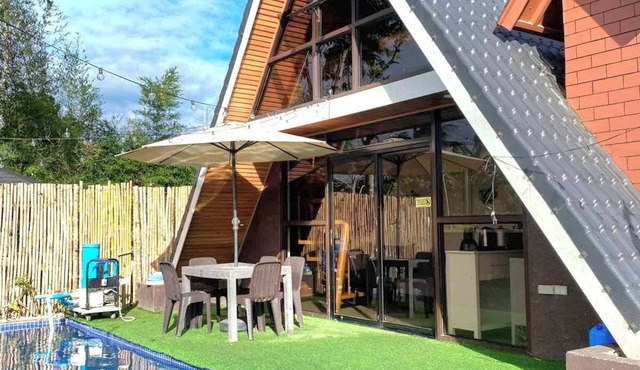 A-Frame Villa with Pool, PS4, Karaoke, & No Pet Fees