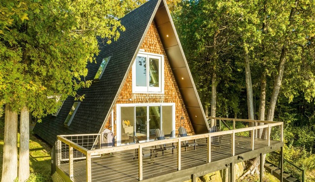 A-Frame with lake views! Close to Burlington!