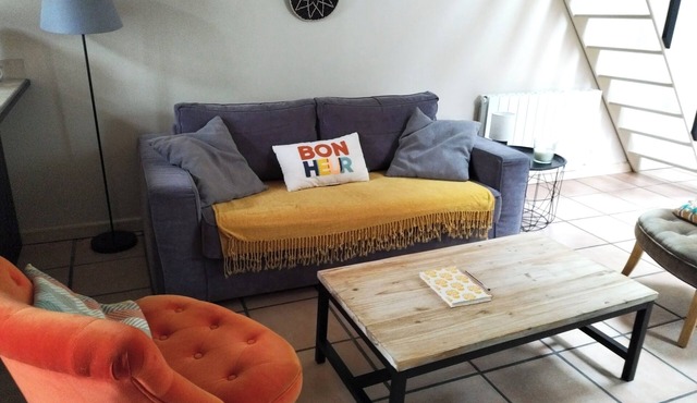 A loft feel for this charming, quiet apartment in a seaside village