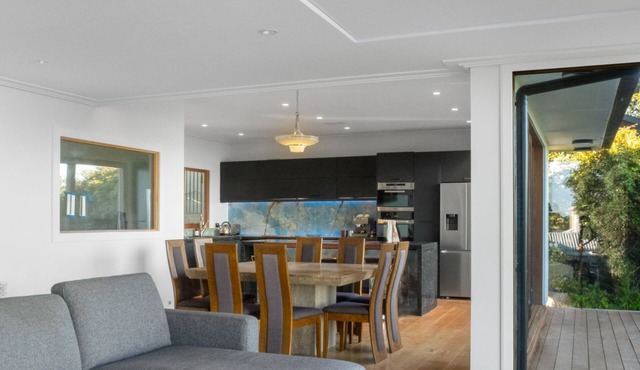 A modern home with sea views, just a short drive to Nelson city