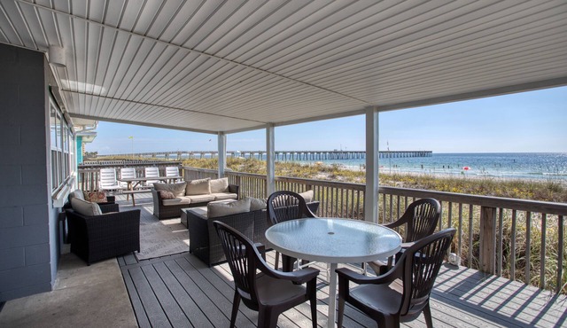 A Perfect View! Says it all.Beach Front private home with a perfect gulf view. Pier Park!
