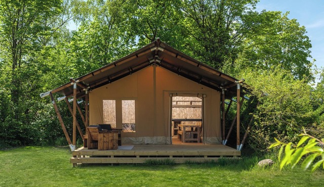 A really nice glamping tent for your whole family, with large terrace