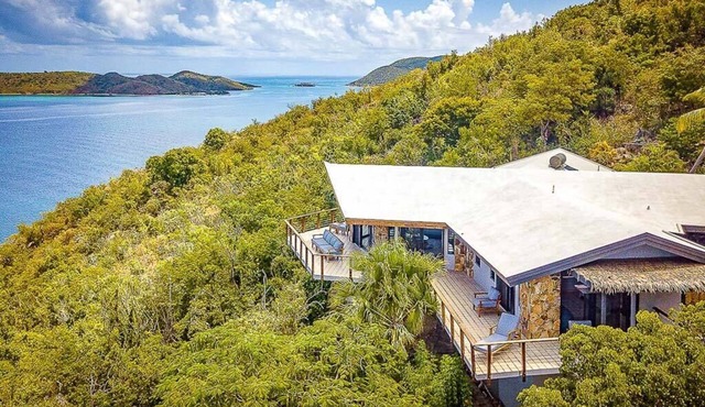 A stunning two-bedroom villa overlooking Leverick Bay