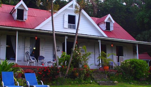 A typical Caribbean plantation house, with superb panoramic ocean views.