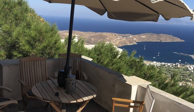 A typical cycladic house in the heart of Chora overseeing Serifos' harbor