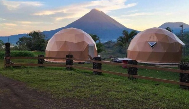 A unique luxury glamping experience with beautiful Arenal volcano + lake view!