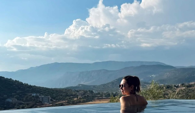 A villa with panoramic views in the middle of nature in a village close to Kaş