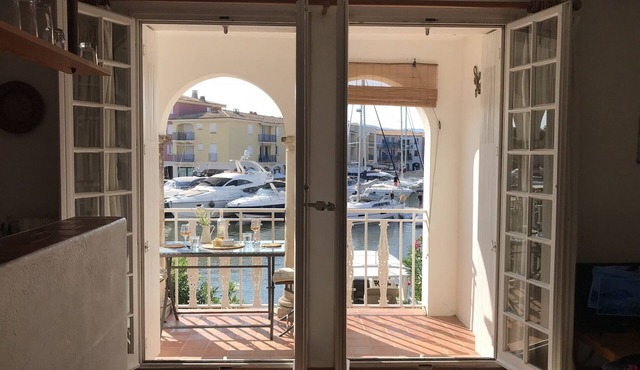 A waterside apartment located on the Ile des Quatre Vents at Port Grimaud.