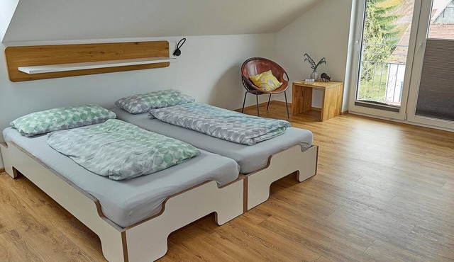 Above the rooftops - cozy attic apartment with mountain view and mini balcony.