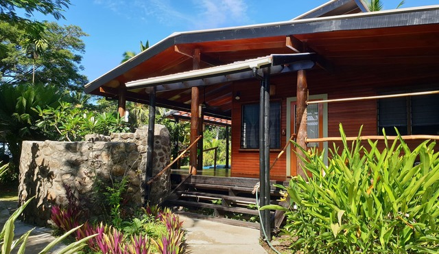 Absolute Beachfront Holiday Cottage with Private Saltwater Pool on Savusavu Bay