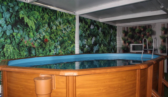 Accommodation with heated indoor pool and balcony with panoramic view
