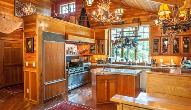 Adirondack Great Camp style home on beautiful Blue Mountain Lake