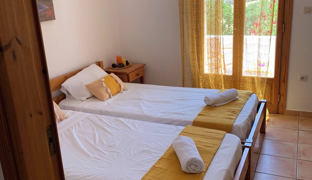 Aegean Overlook Studios #2. Quiet rooms overlooking the Port.