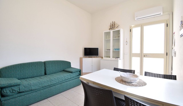 Air-conditioned three-room apartment on the ground floor